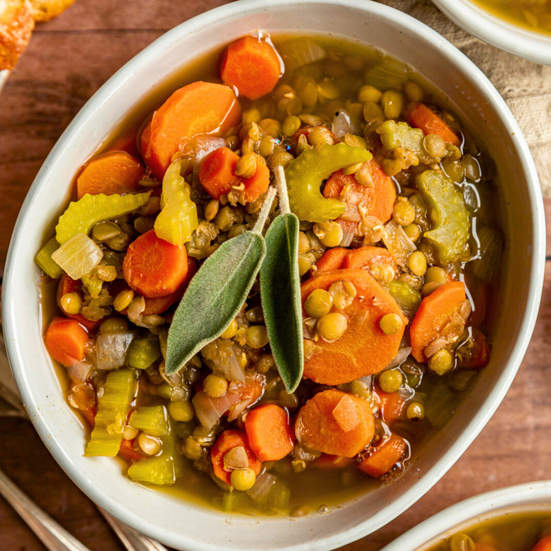 Meatless Friday Carrot and Lentil Soup